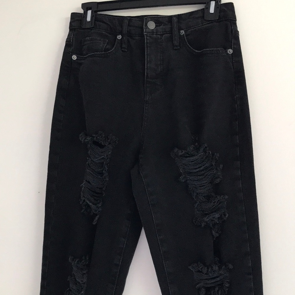 High waisted black jeans